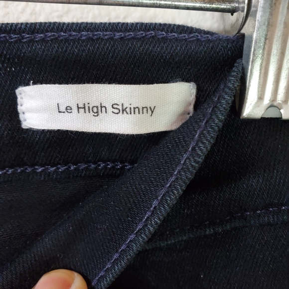 Frame Le High Skinny Womens Jeans. Raw hem. Black. Size 29 - Picture 3 of 6